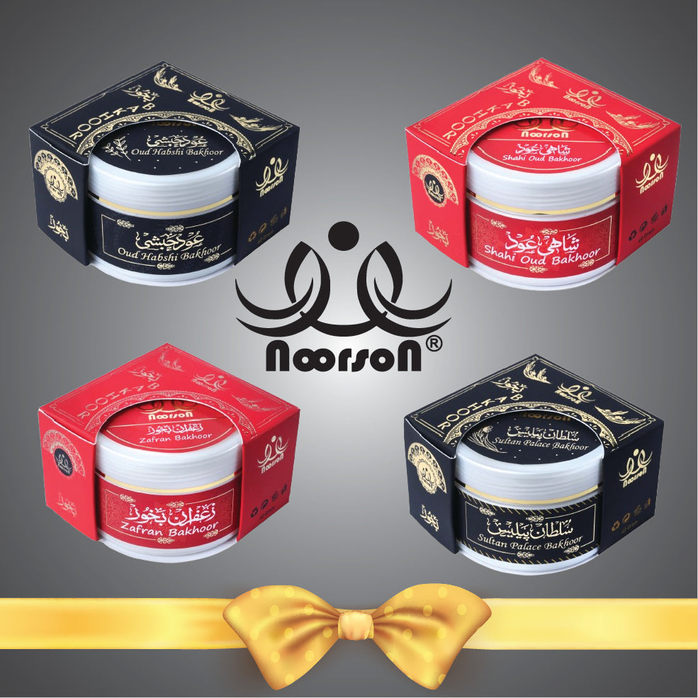 Bakhoor Shahi Oud & Oud Habshi  ,  Zafran  & Sultan Palace  Premium Quality ( 04 x 40 Gram : Pack of 04 )
