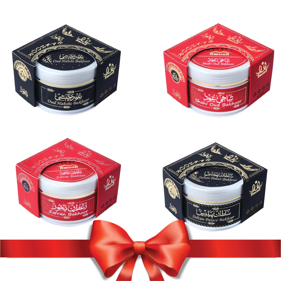 Bakhoor Shahi Oud & Oud Habshi  ,  Zafran  & Sultan Palace  Premium Quality ( 04 x 40 Gram : Pack of 04 )