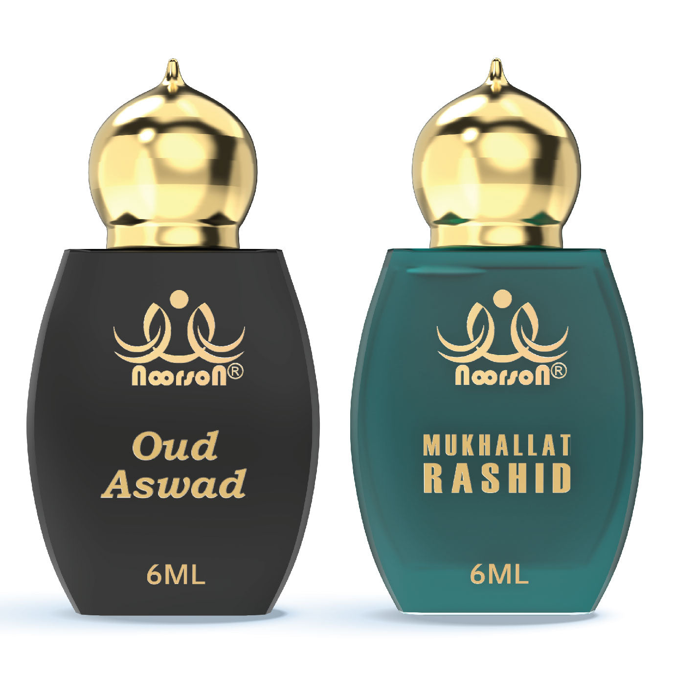 2 Pcs Attar Set – Oud Aswad And Mukhallat Rashid  6ml Each