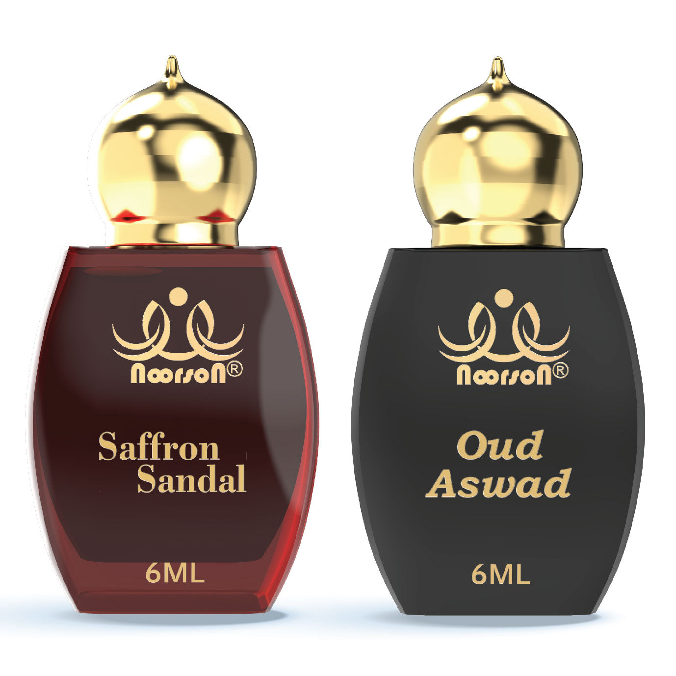 2 Pcs Attar Set – Saffron Sandal And Oud Aswad 6ml Each