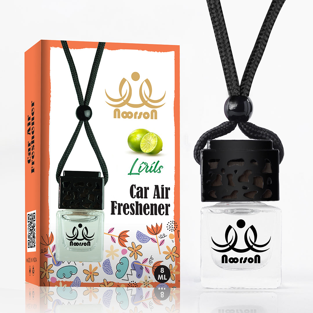 Noorson Lirils Car Air Freshener Hanging with 100% Natural Essential Oils ( Pack Of 2 )