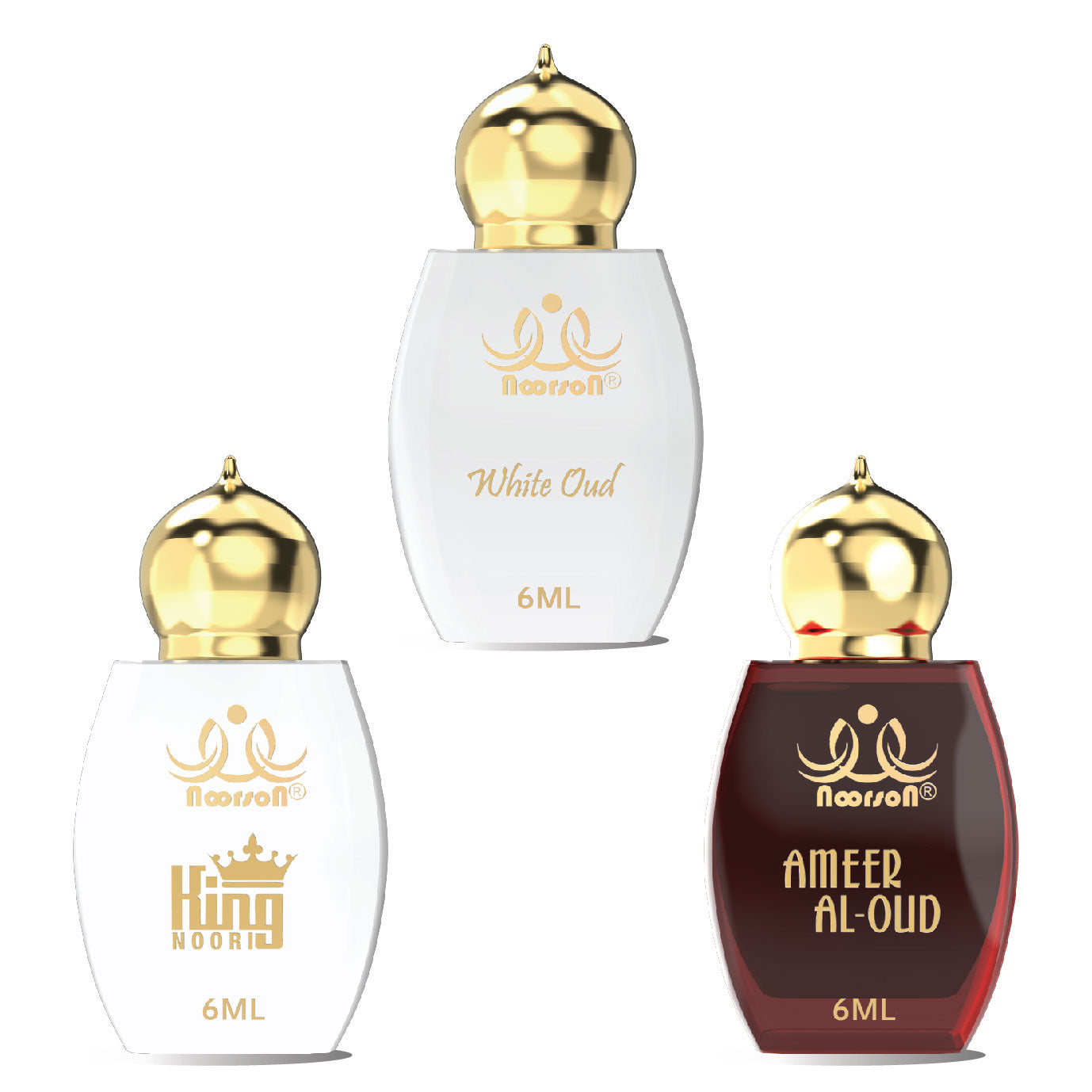 3 Pcs Attar Set White Oud, King Noori & Ameer Al Oud 06Ml Each