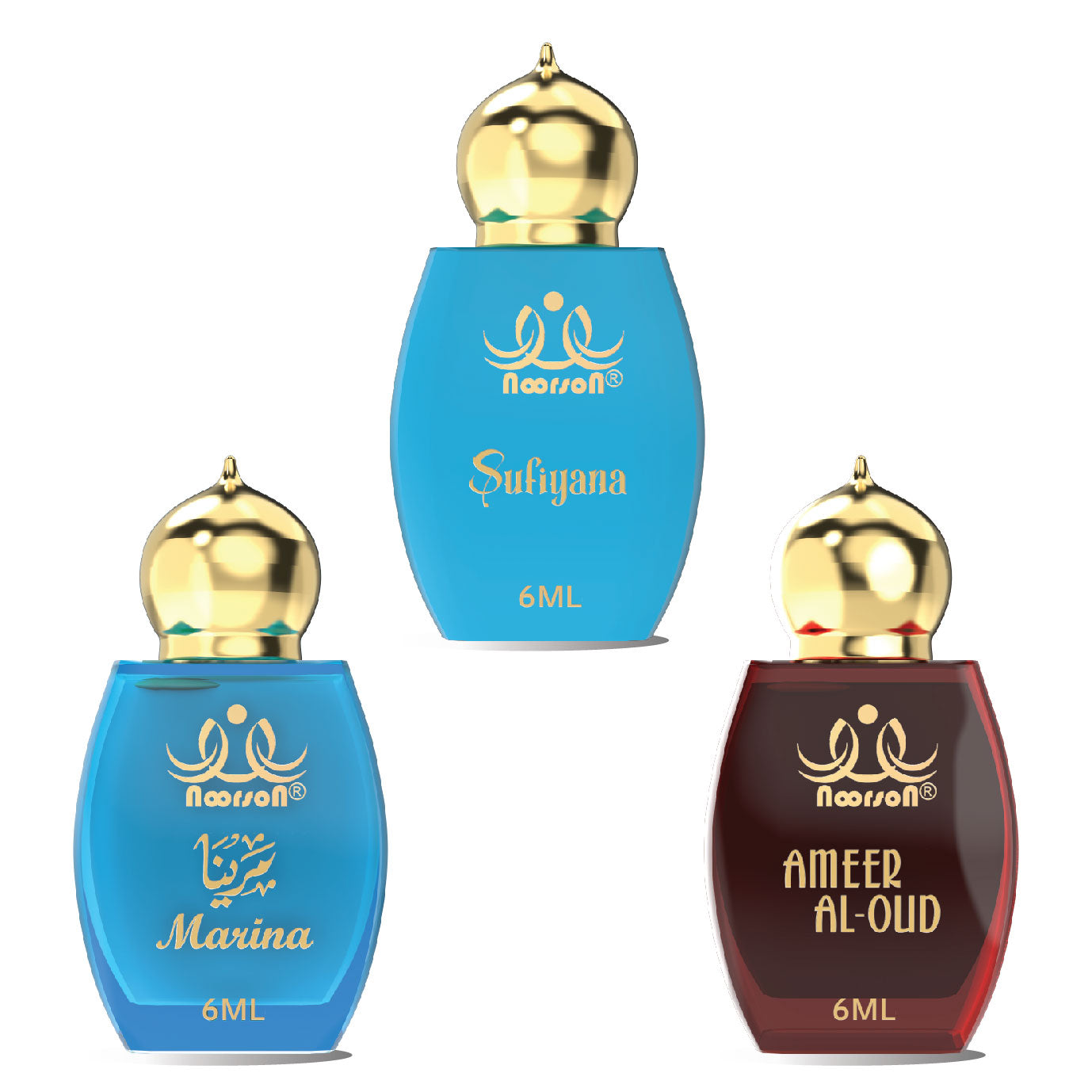 3 Pcs Attar Set Sufiyana, Marina & Ameer Al Oud 06Ml Each