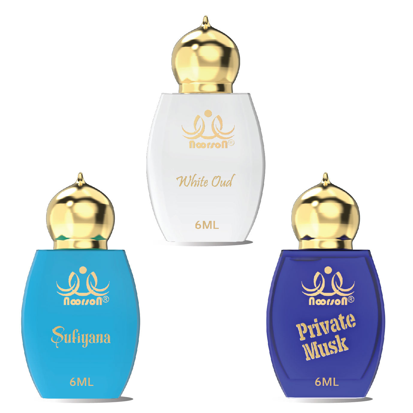 Pcs Attar Set White Oud, Sufiyana Private Musk 06Ml Each – Noorson