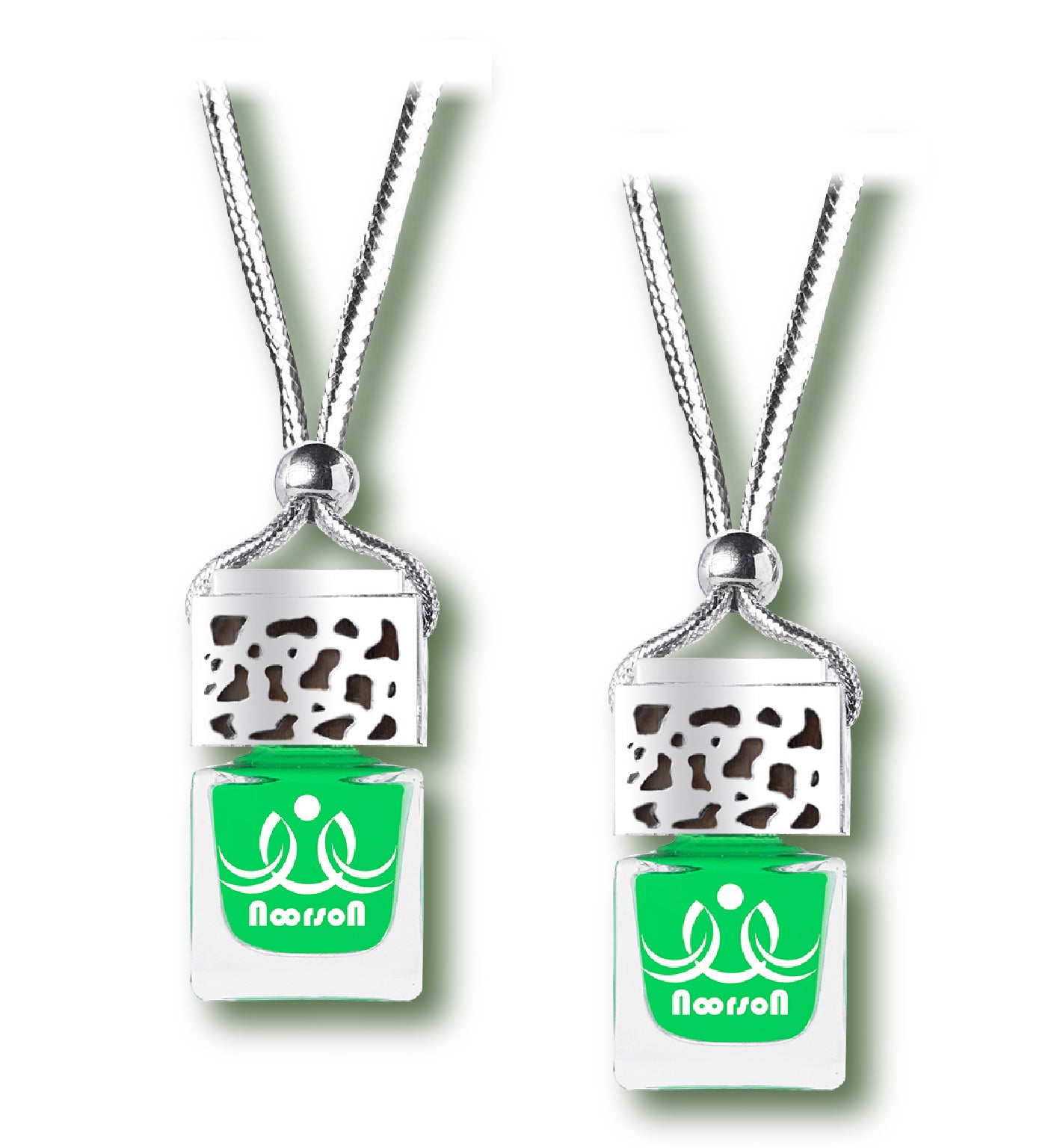 Noorson Green Apple Car Air Freshener Hanging with 100% Natural Essential Oils ( Pack Of 2 )