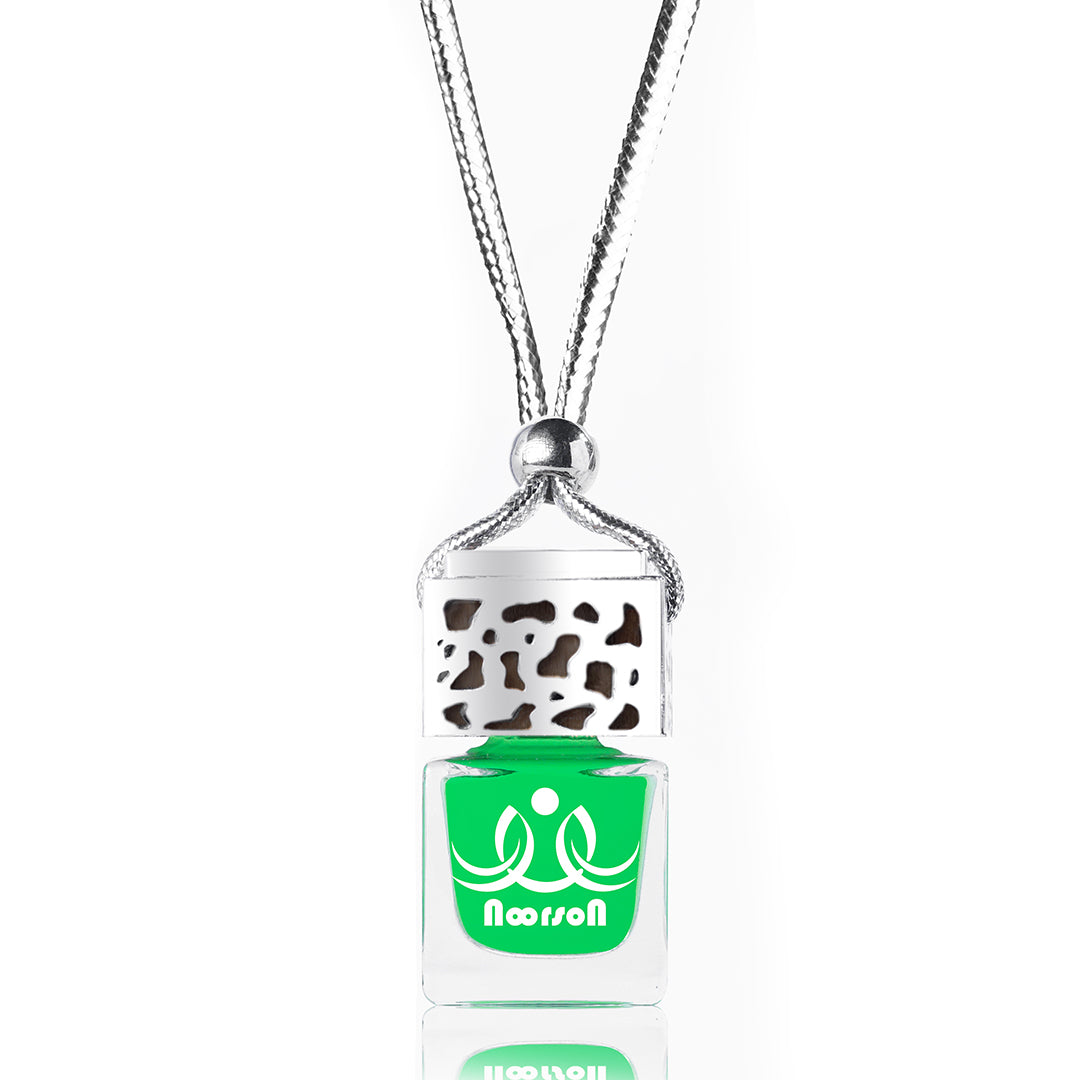 Noorson Green Apple Car Air Freshener Hanging with 100% Natural Essential Oils ( Pack Of 2 )