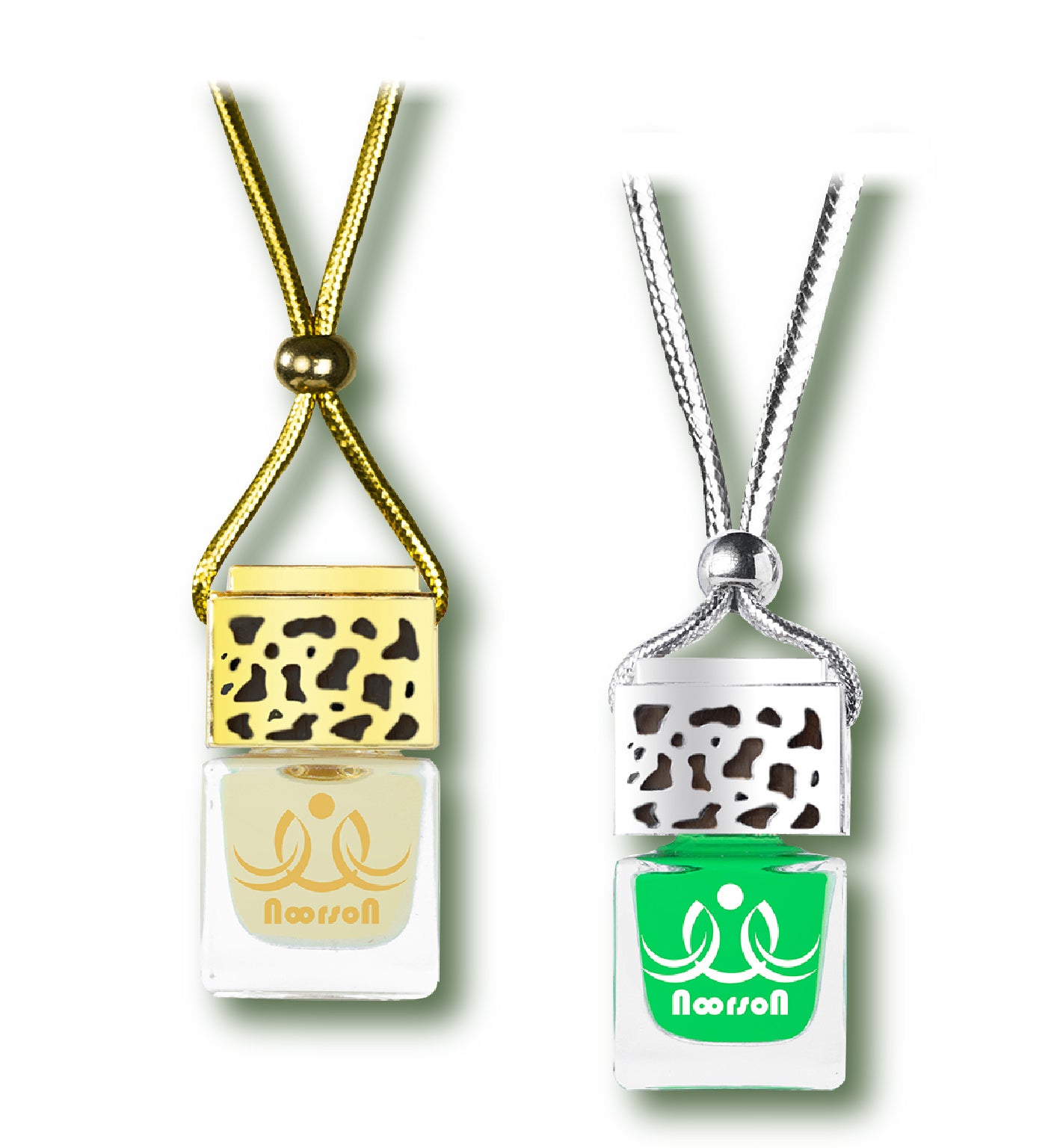 Noorson Mango Alphanso Green Apple Car Air Freshener Hanging with 100% Natural Essential Oils ( Pack Of 2 )
