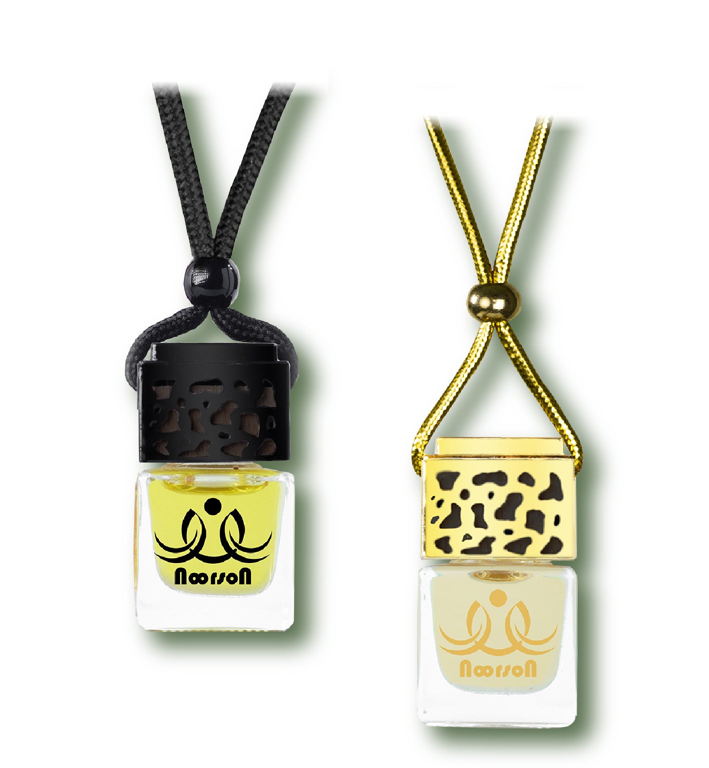 Noorson Orange Mango Alphanso Car Air Freshener Hanging with 100% Natural Essential Oils ( Pack Of 2 )