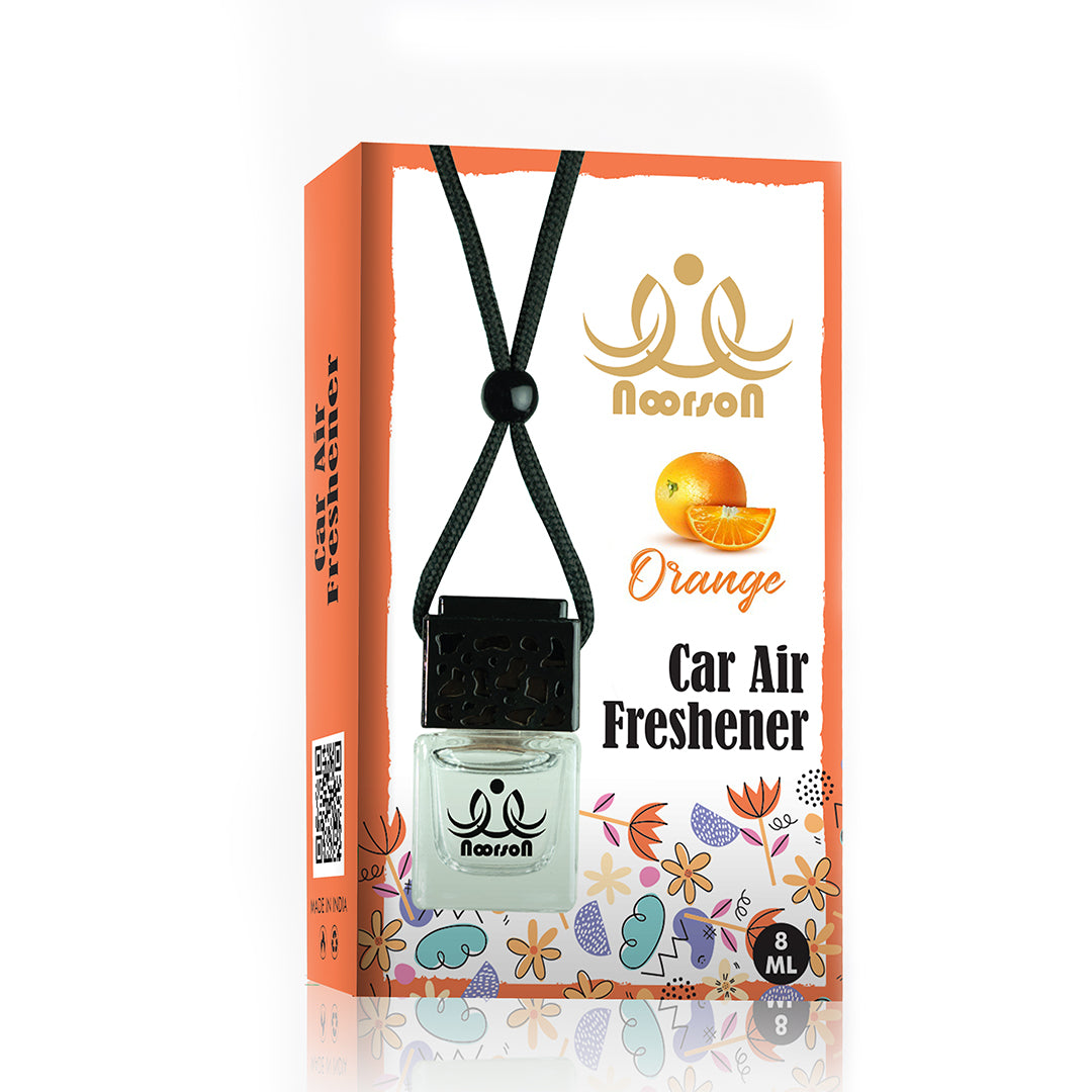Noorson Orange Car Air Freshener Hanging with 100% Natural Essential Oils