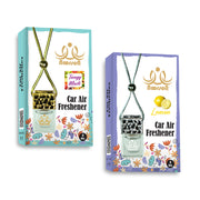 Noorson Tangy Masti Lemon Car Air Freshener Hanging with 100% Natural Essential Oils ( Pack Of 2 )