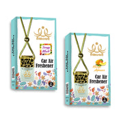 Noorson Tangy Masti Mango Alphanso Car Air Freshener Hanging with 100% Natural Essential Oils ( Pack Of 2 )