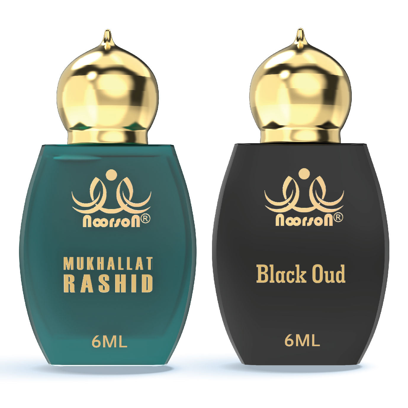 2 Pcs Attar Set –  Mukhallat Rashid And Black Oud 6ml Each