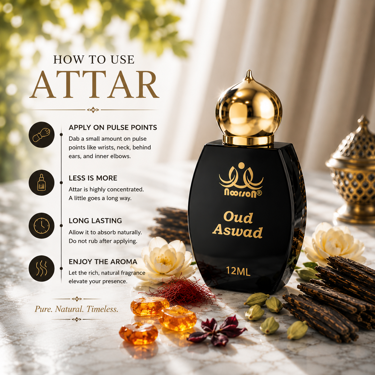 Oud Aswad Non-Alcoholic Premium Quality Attar Perfume