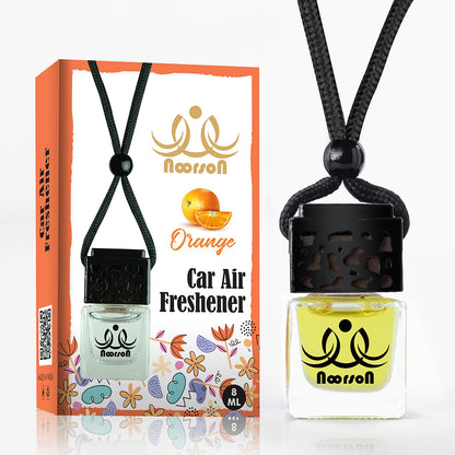 Noorson Orange Car Air Freshener Hanging with 100% Natural Essential Oils ( Pack Of 2 )