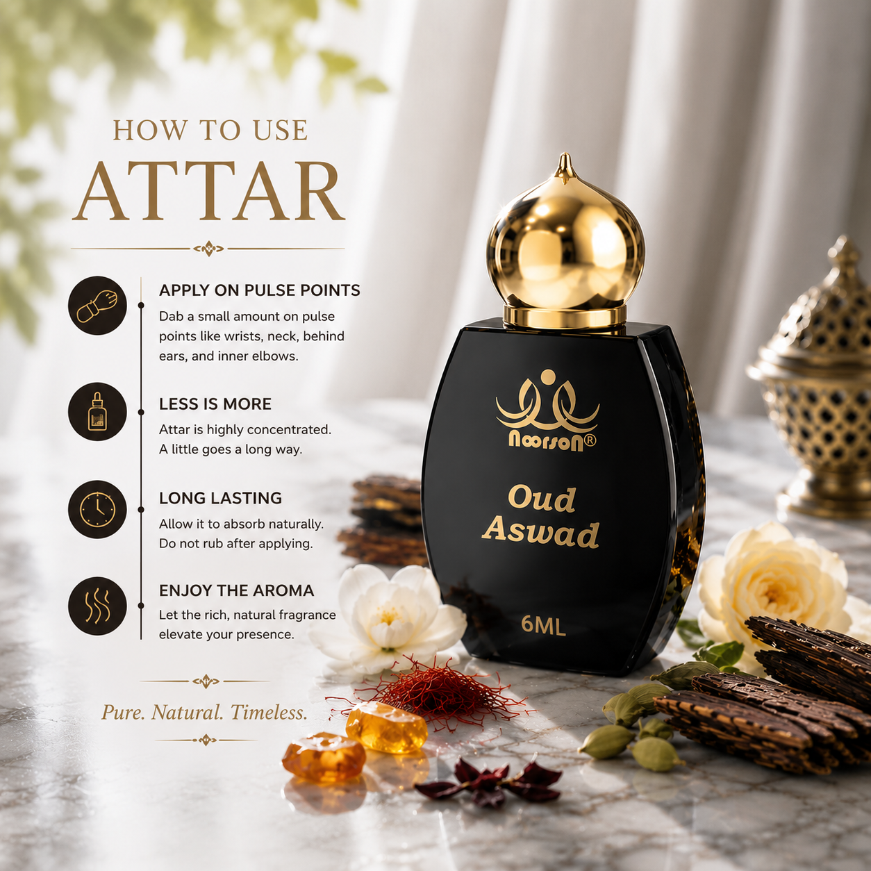 Oud Aswad Non-Alcoholic Premium Quality Attar Perfume