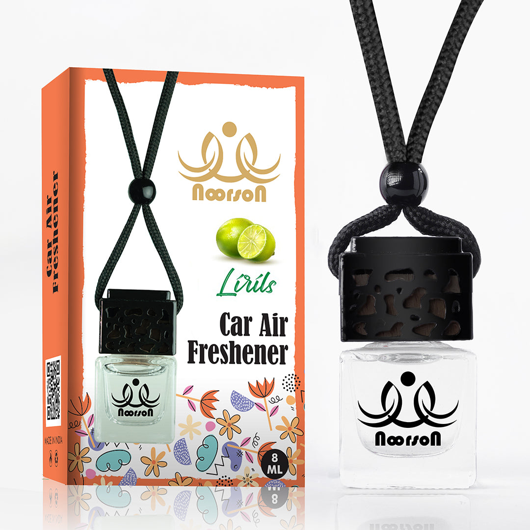 Noorson Lirils Mango Alphanso Car Air Freshener Hanging with 100% Natural Essential Oils ( Pack Of 2 )