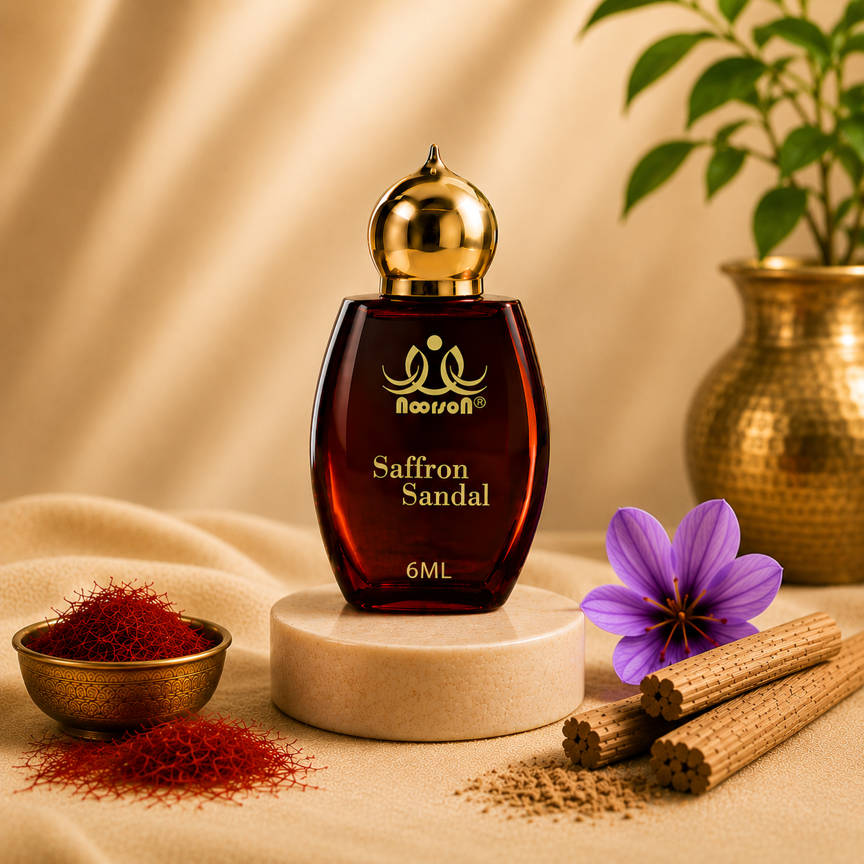 Saffron Sandal (Kesar Chandan) Non-Alcoholic Premium Quality Attar Perfume