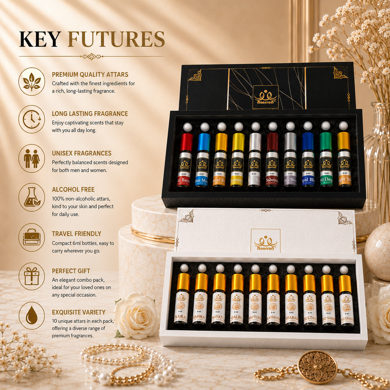 Ibadat And Classic Attar Perfume Gift Set - Pack Of 2
