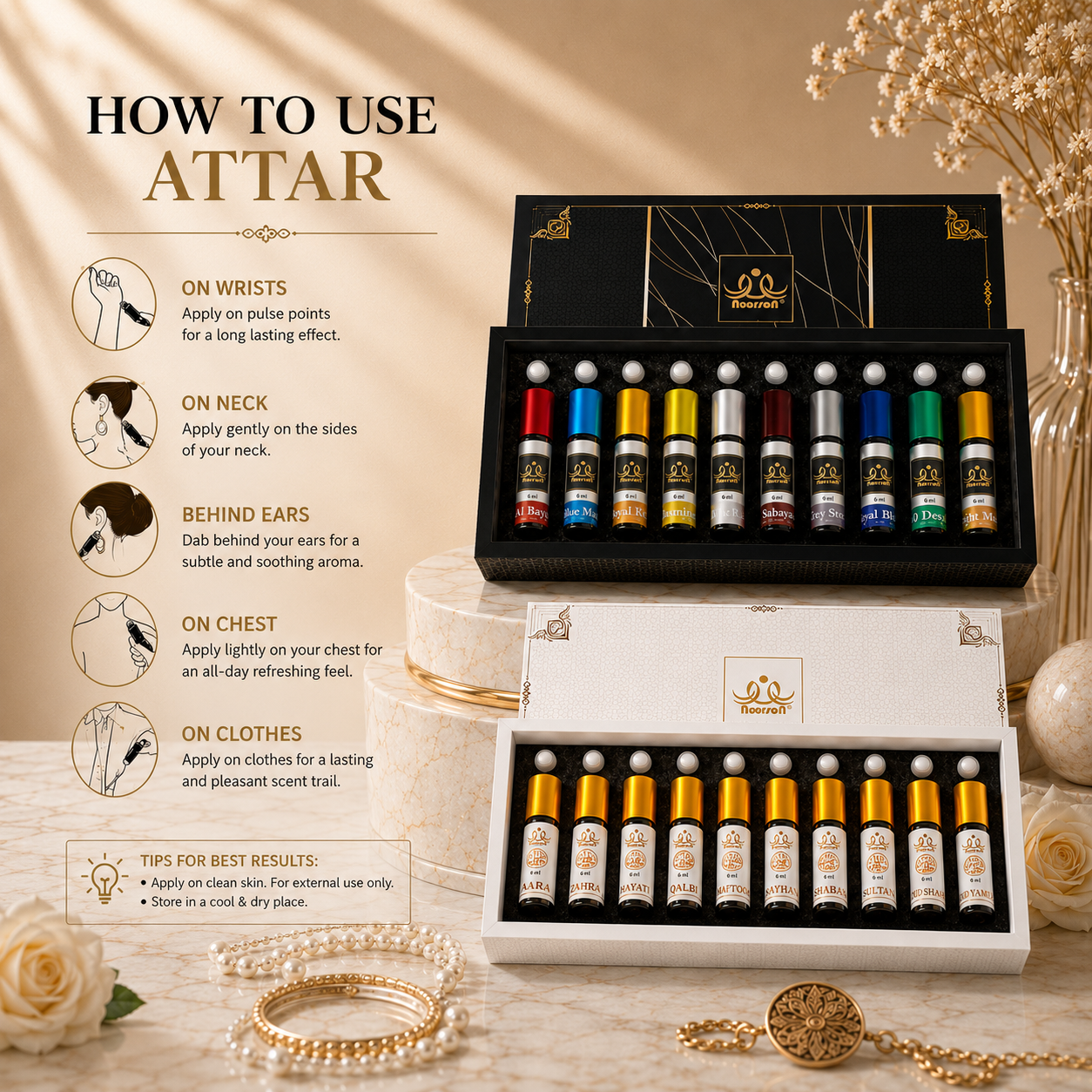 Ibadat And Classic Attar Perfume Gift Set - Pack Of 2