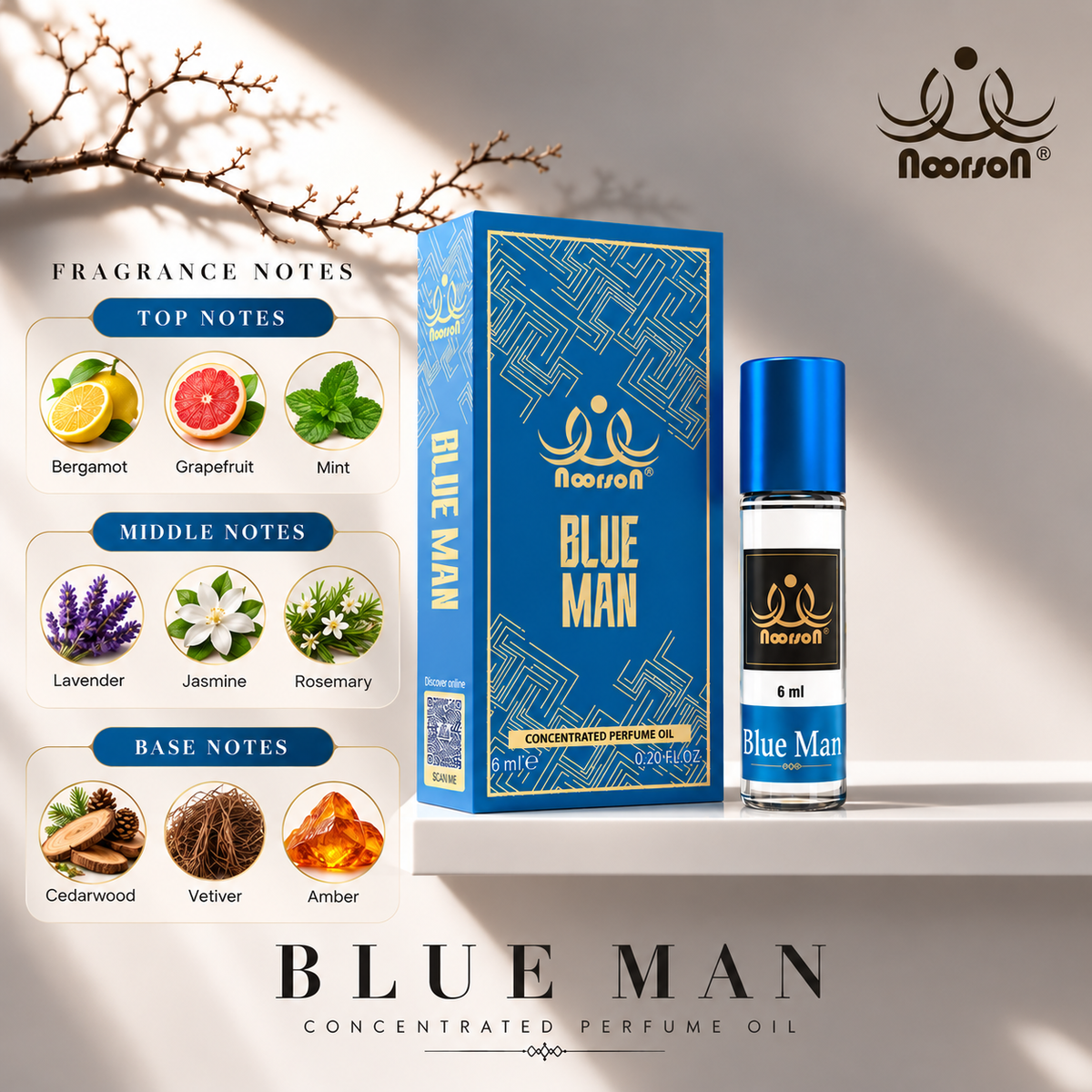 Noorson Bright Musk 06ML | Ibadat series | Alcohol free | Unisex