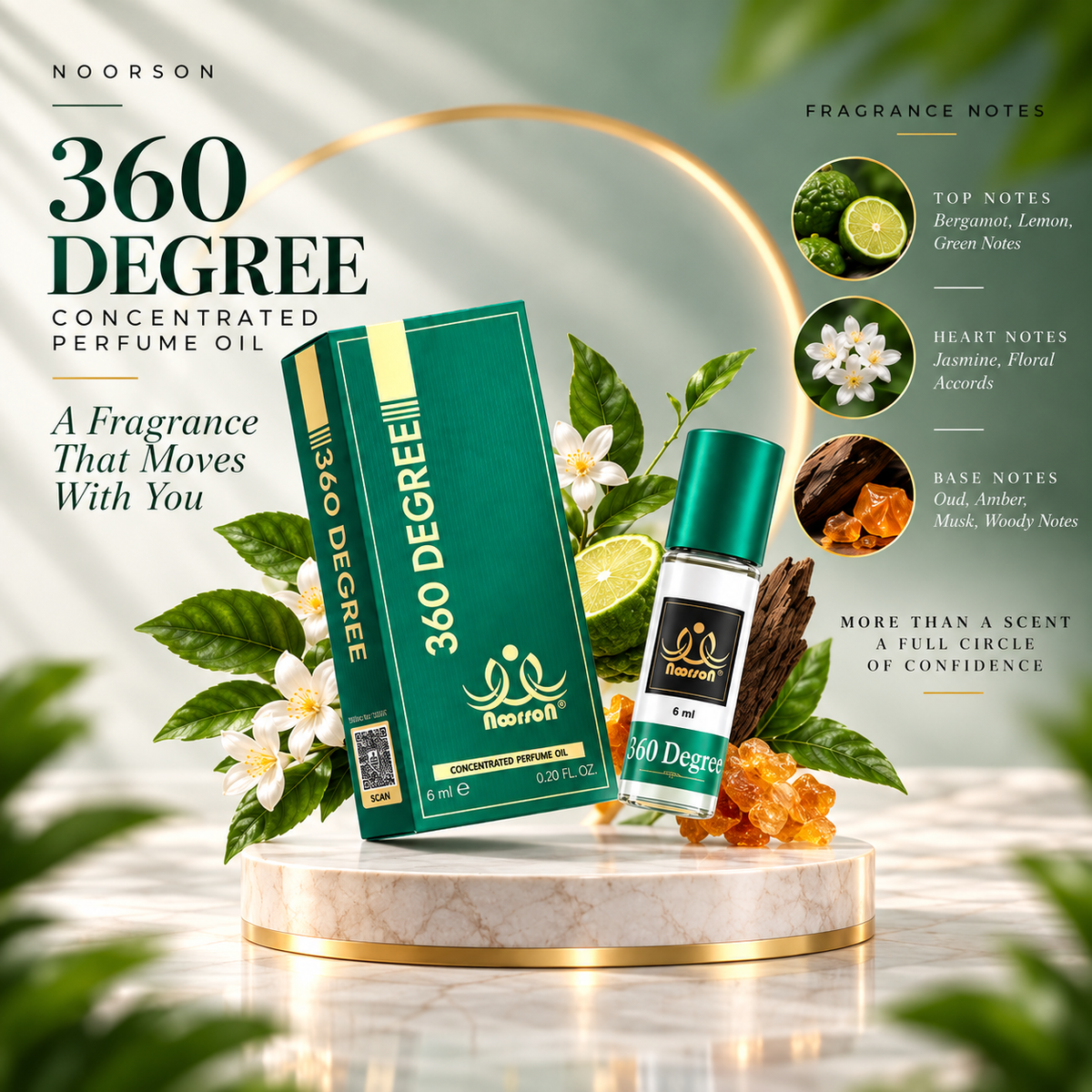 Noorson 360 Degree 06ML | Ibadat series | Alcohol free | Unisex