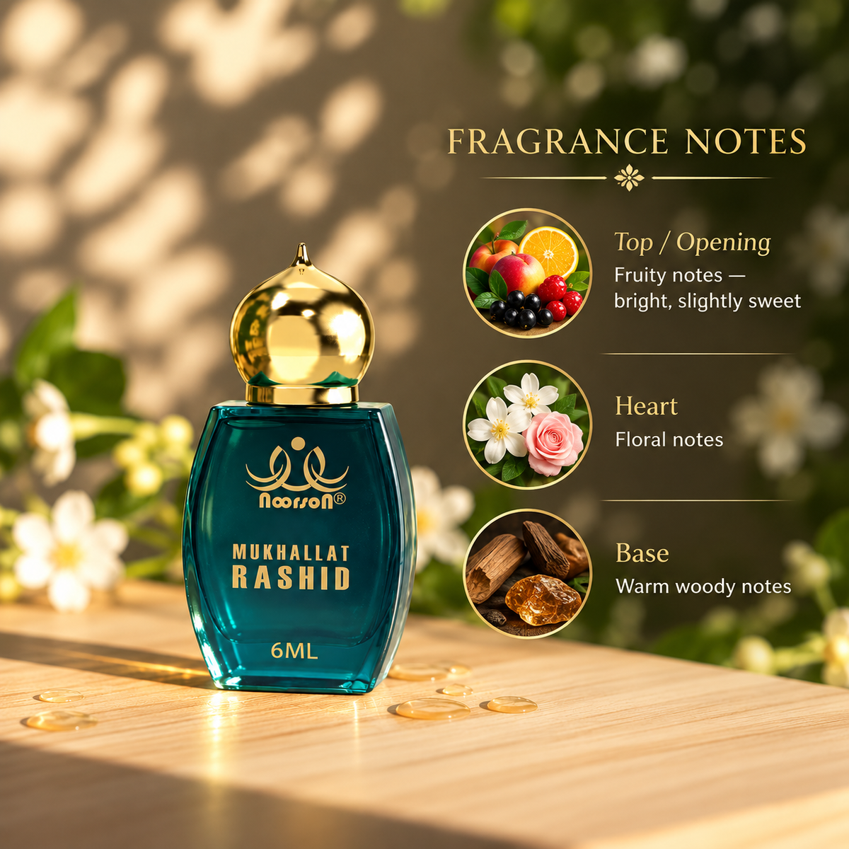 Mukhallat Rashid Non-Alcoholic Premium Quality Attar Perfume