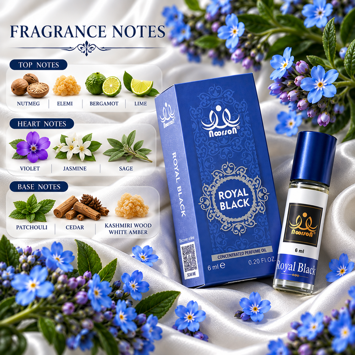 Noorson Royal Black 06ML | Ibadat series | Alcohol free | Unisex