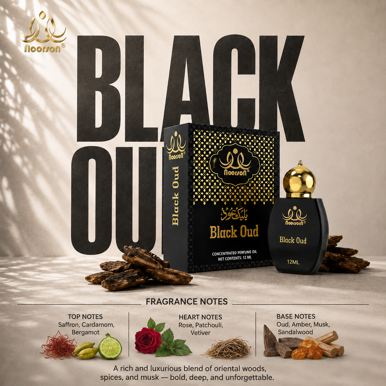 Black Oud Non-Alcoholic Premium Quality Attar Perfume