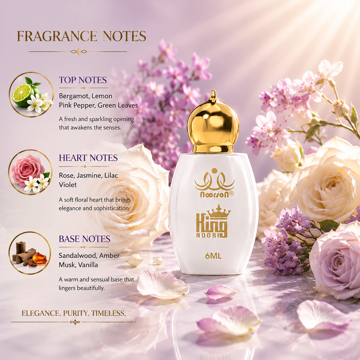 King Noori Non-Alcoholic Premium Quality Attar Perfume