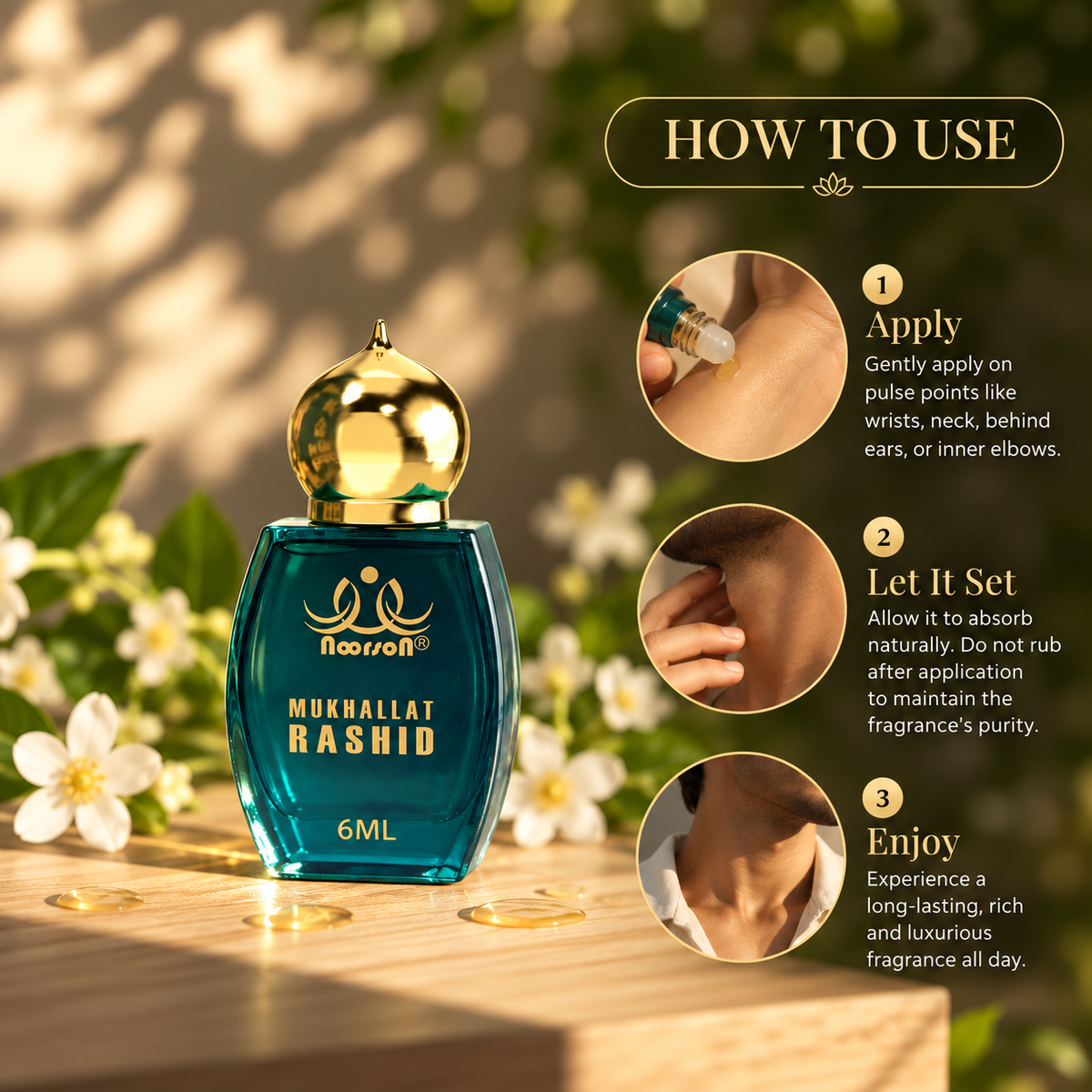 Mukhallat Rashid Non-Alcoholic Premium Quality Attar Perfume