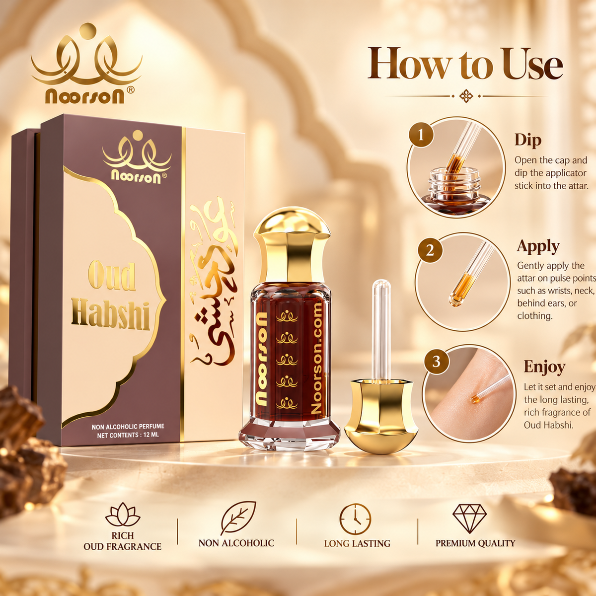 Oud Habshi Non-Alcoholic Premium Quality Attar Perfume
