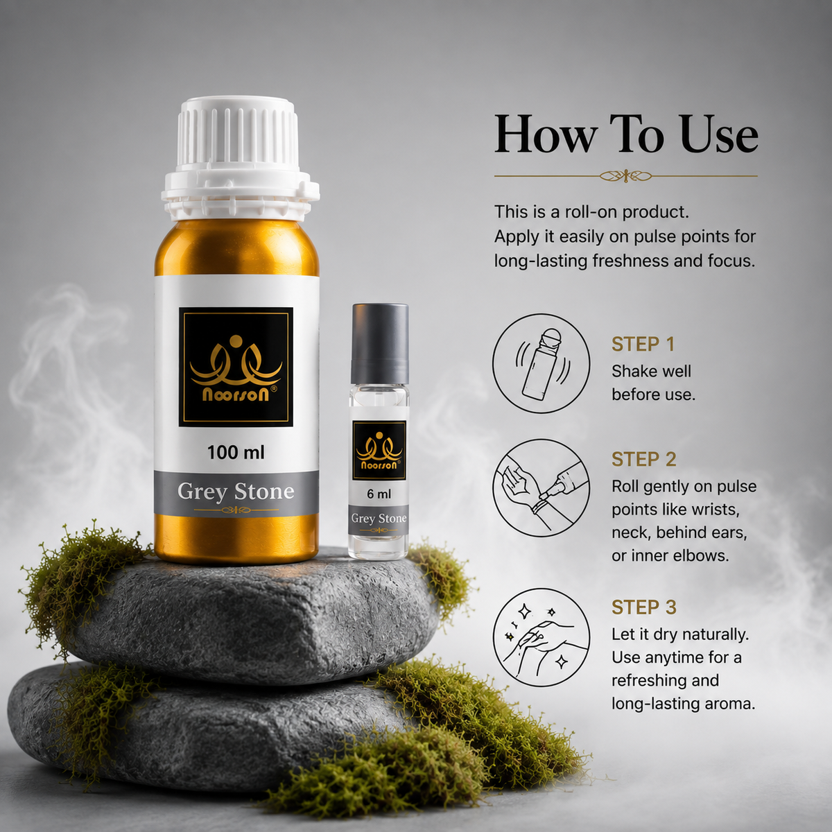 Grey Stone Non-Alcoholic Premium Quality Attar Perfume - Mega Pack