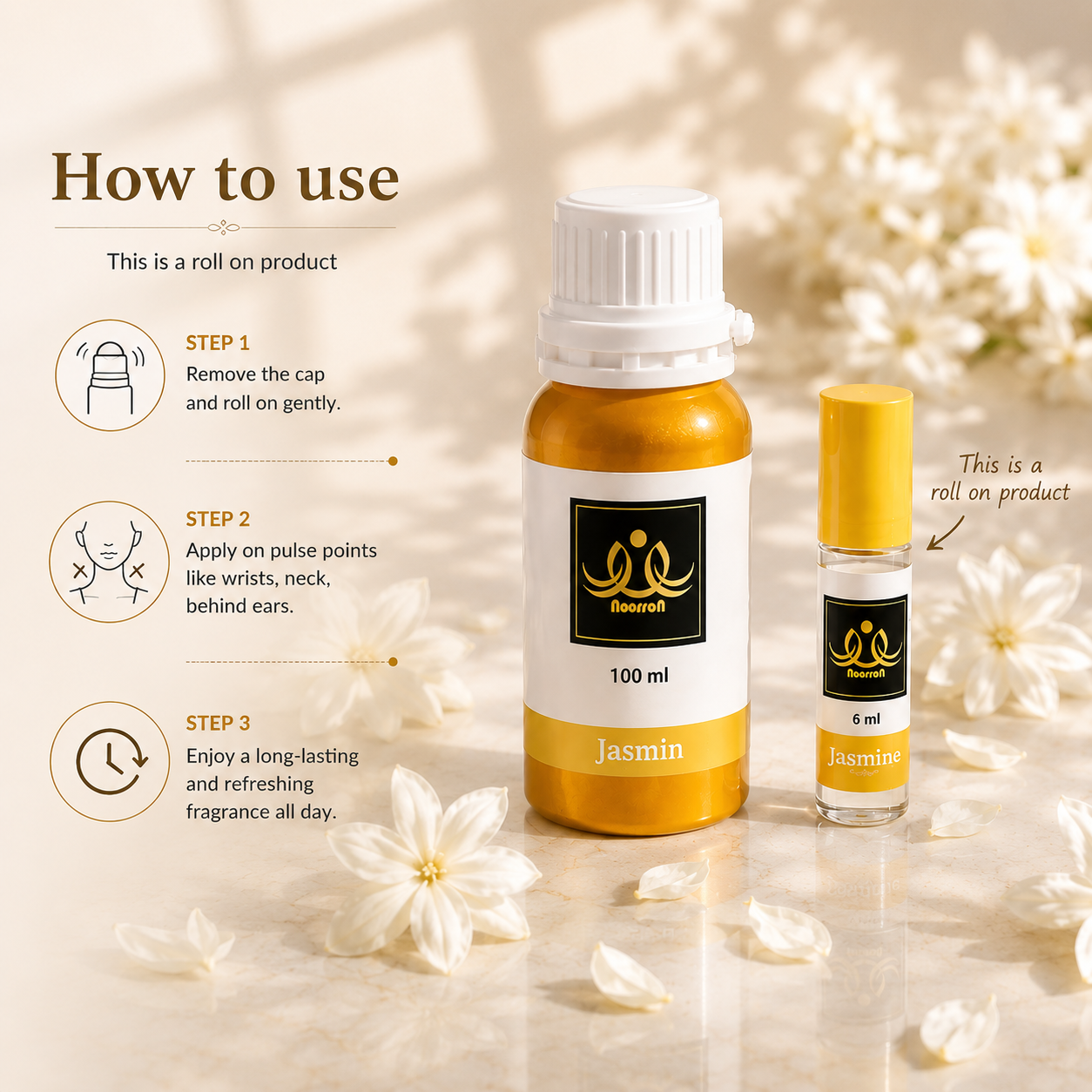 Jasmin Non-Alcoholic Premium Quality Attar Perfume - Mega Pack