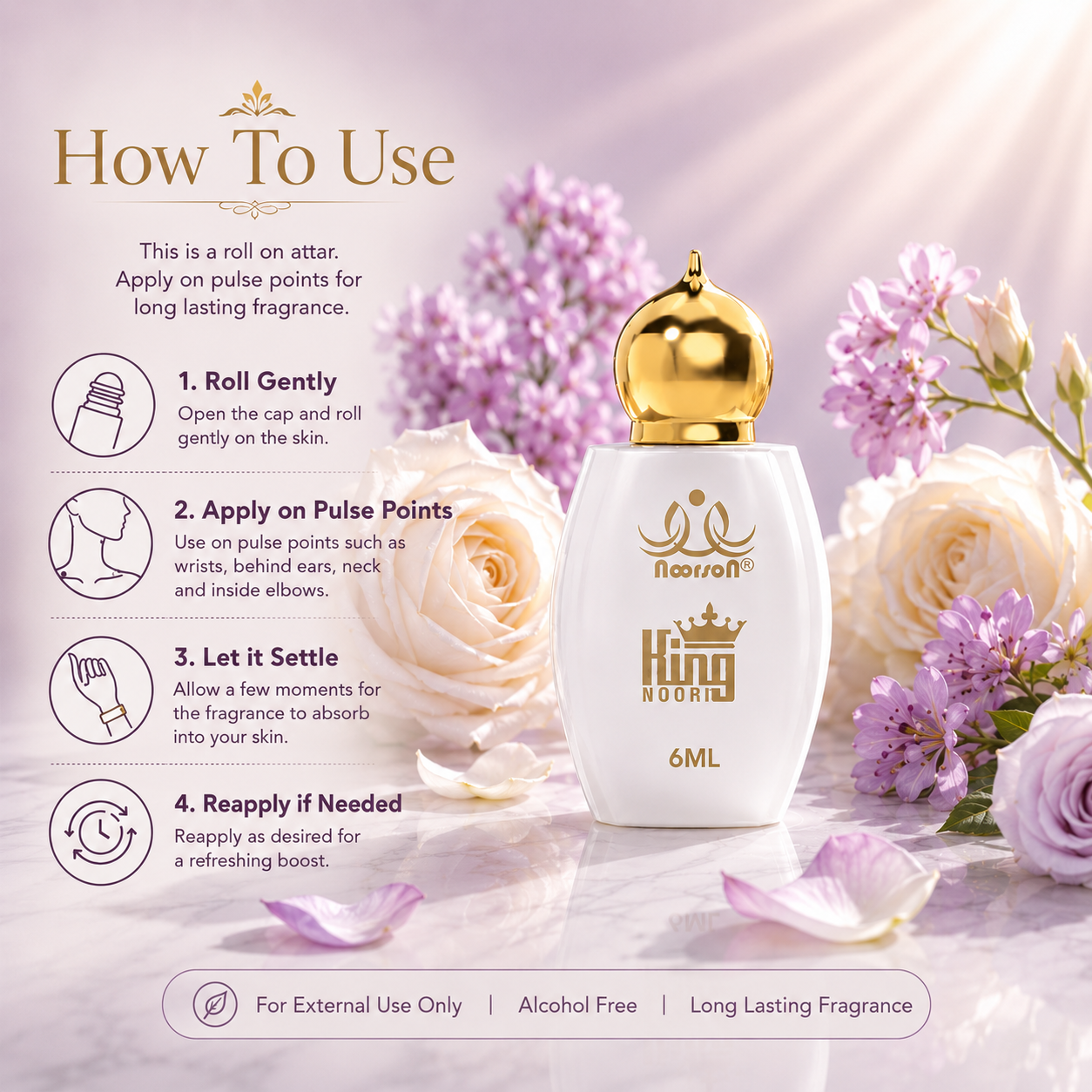 King Noori Non-Alcoholic Premium Quality Attar Perfume
