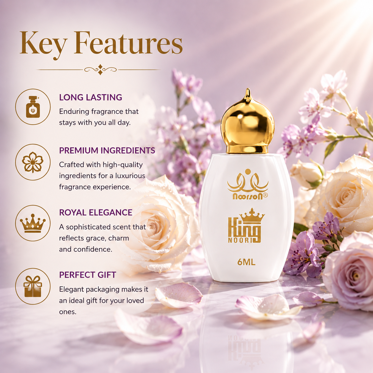 King Noori Non-Alcoholic Premium Quality Attar Perfume