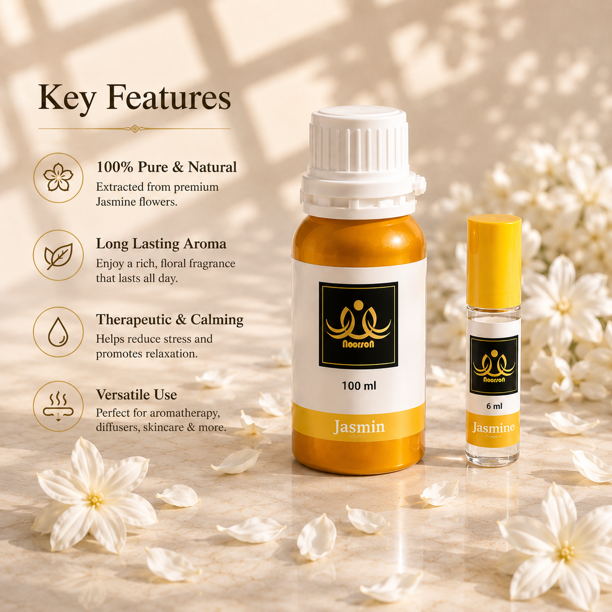 Jasmin Non-Alcoholic Premium Quality Attar Perfume - Mega Pack