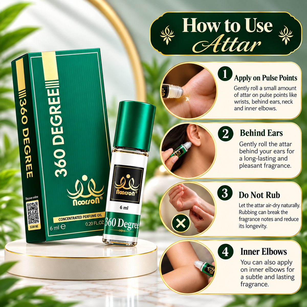 Noorson 360 Degree 06ML | Ibadat series | Alcohol free | Unisex