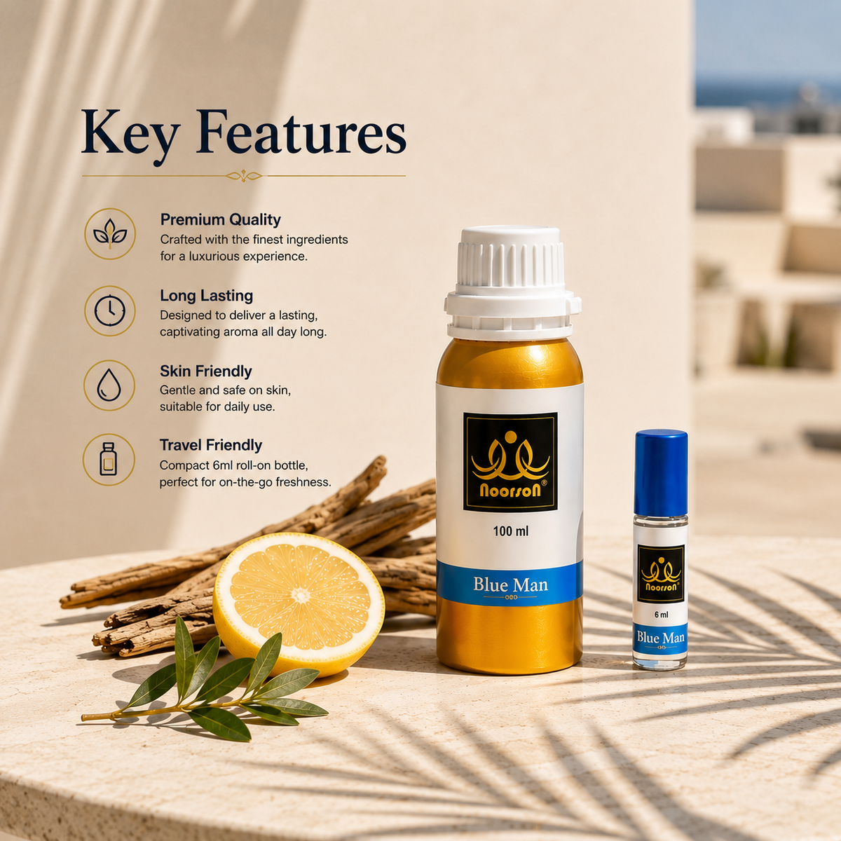Blue Man Non-Alcoholic Premium Quality Attar Perfume - Mega Pack