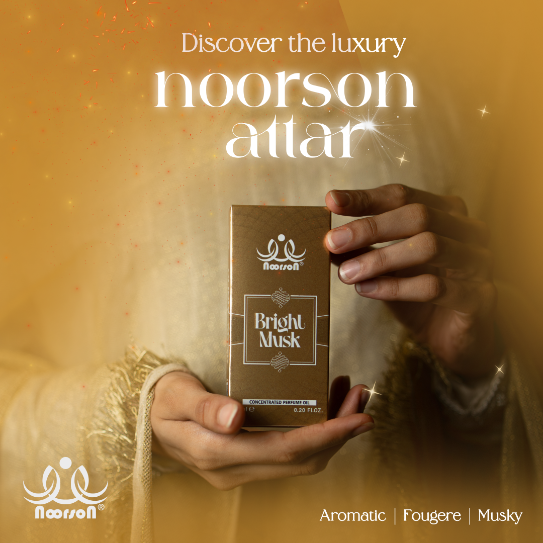 Noorson Bright Musk Attar 6ml | Long Lasting Alcohol-Free Perfume Oil | Premium White Musk Fragrance for Men & Women | Roll-On Ittar | Natural & Concentrated Aroma | Unisex Luxury Attar | Natural & Skin Friendly | Travel Size Roll-On