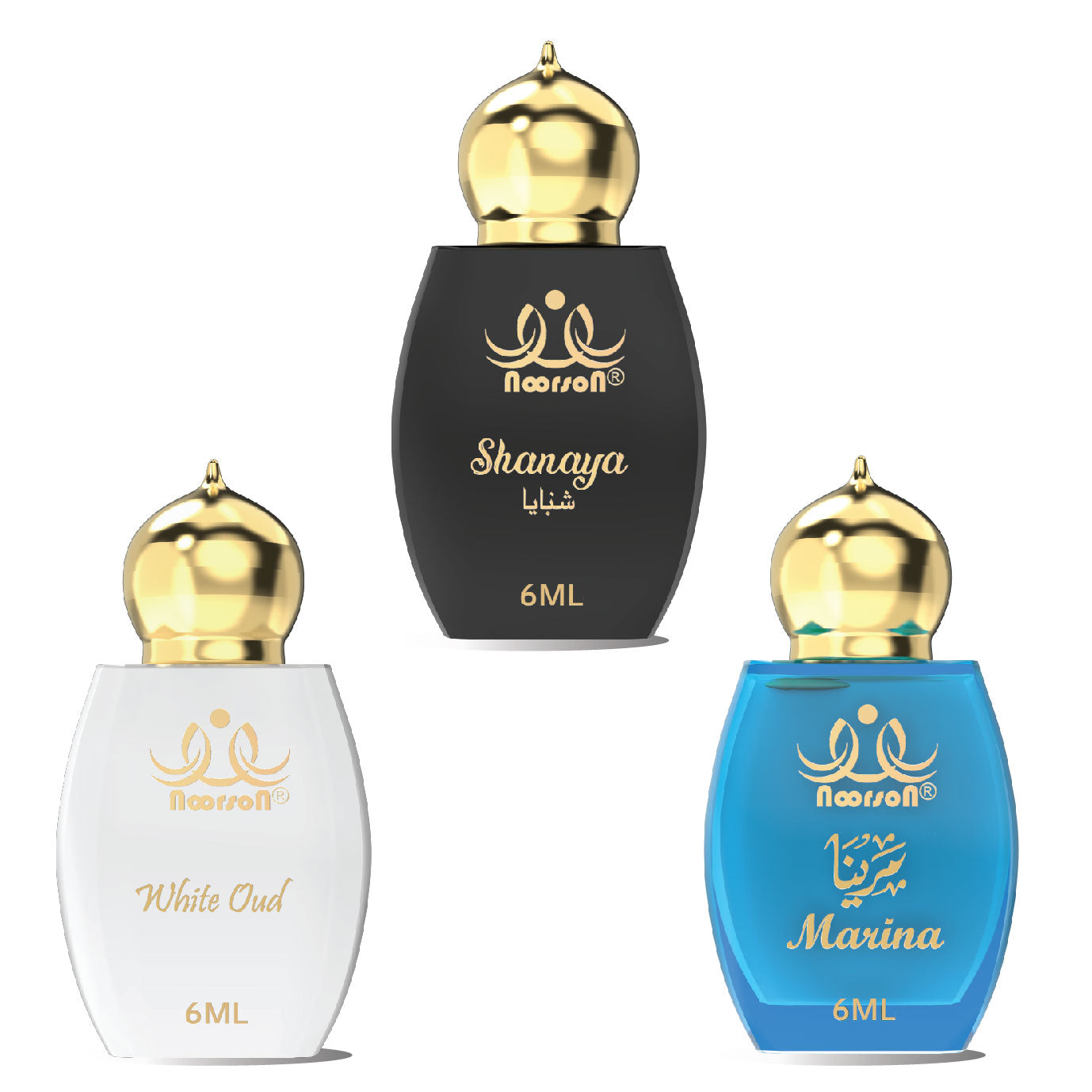 3 Pcs Attar Set –   WHITE OUD , SHANAYA & MARINA 06ML