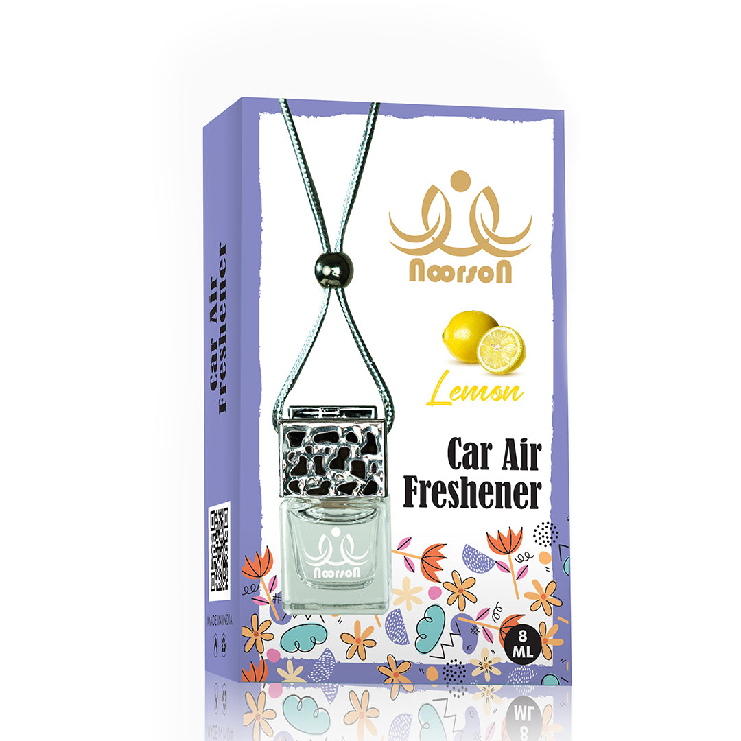 Noorson Mango Alphanso Lemon Car Air Freshener Hanging with 100% Natural Essential Oils ( Pack Of 2 )
