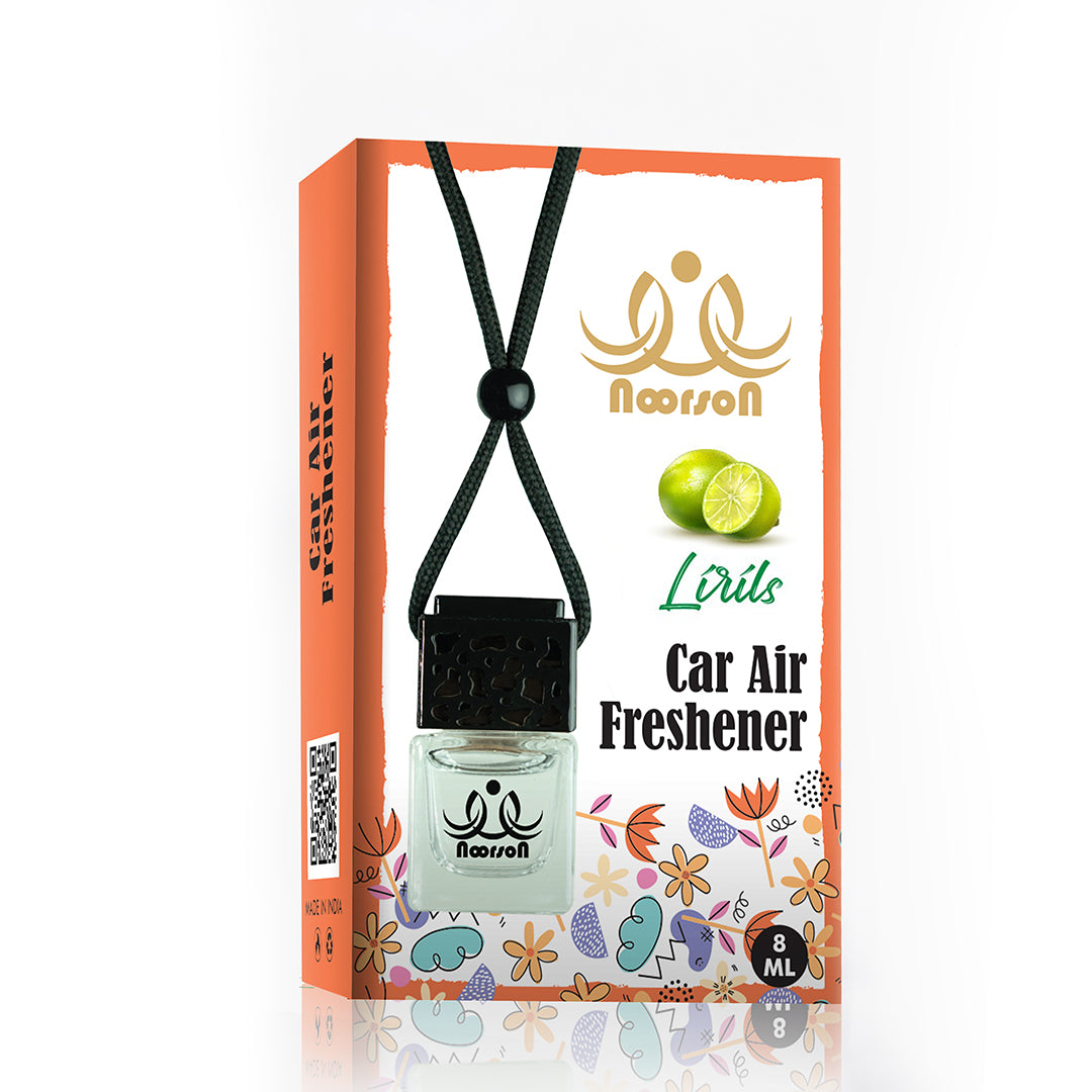 Noorson Lirils Car Air Freshener Hanging with 100% Natural Essential Oils ( Pack Of 2 )