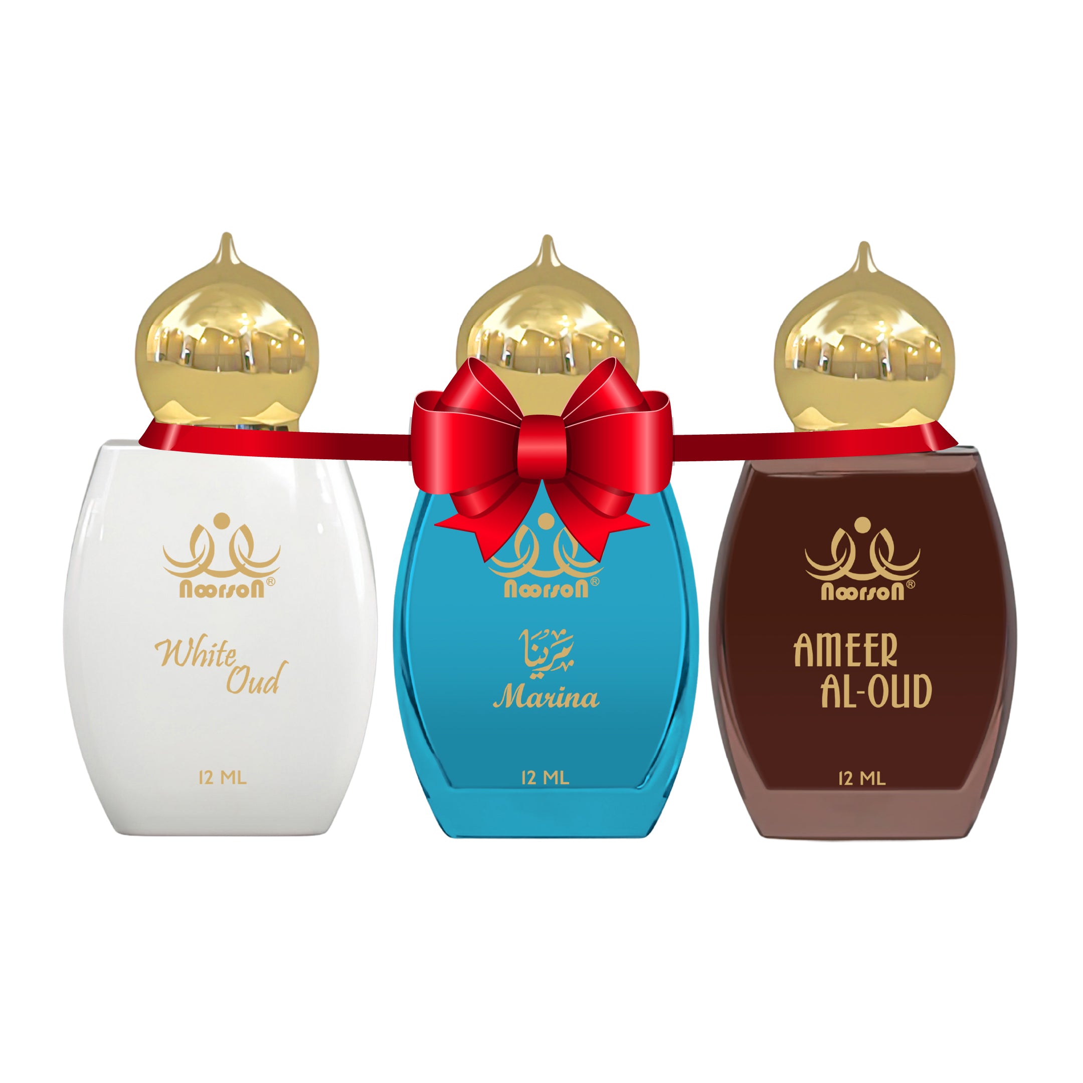 3 Pcs Attar Set White Oud, Marina And Ameer Al Oud 12 Ml Each