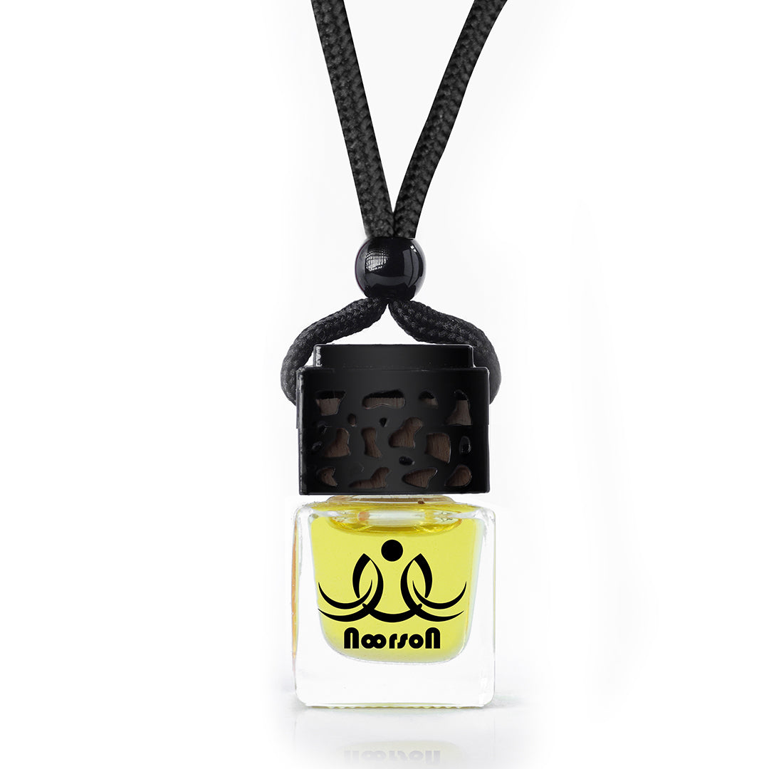 Noorson Orange Lemon Car Air Freshener Hanging with 100% Natural Essential Oils ( Pack Of 2 )