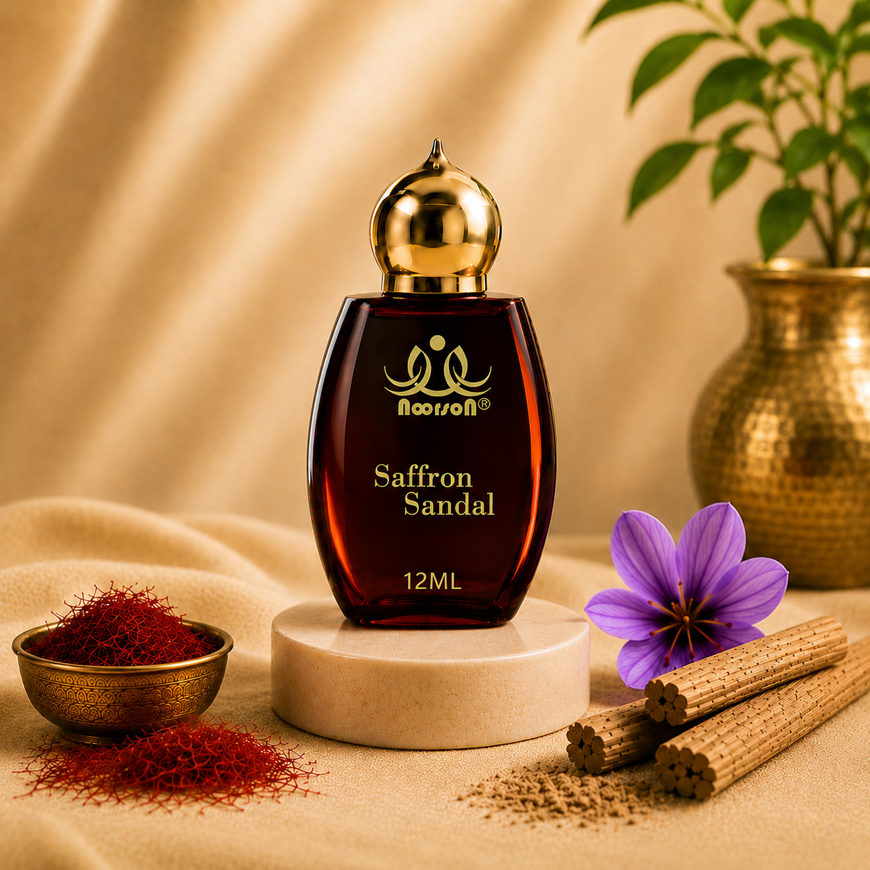 Saffron Sandal (Kesar Chandan) Non-Alcoholic Premium Quality Attar Perfume