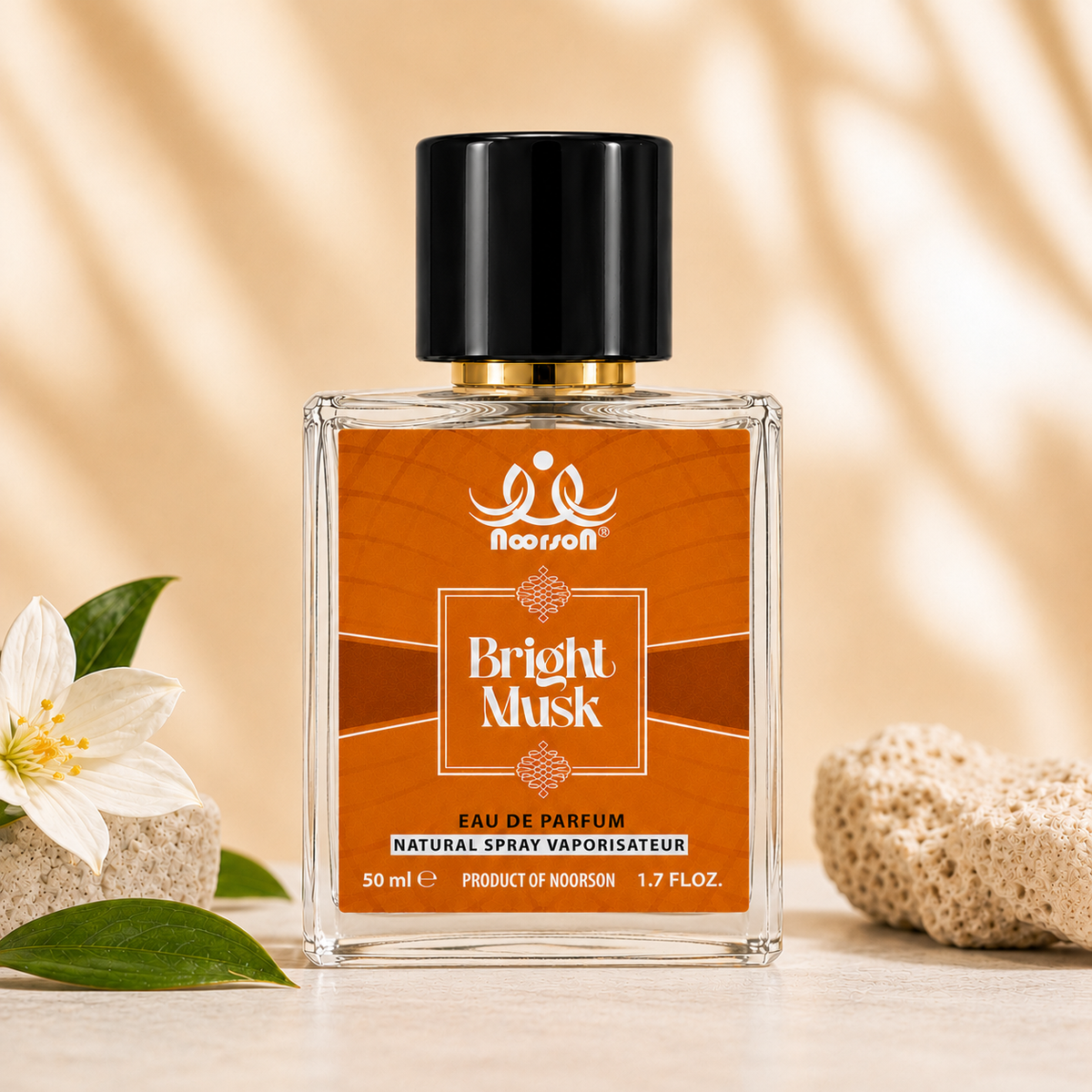 Noorson Bright Musk Ibadat Series Natural Spray Vaporisateur  Eau de Parefum 50ml for Men and Women